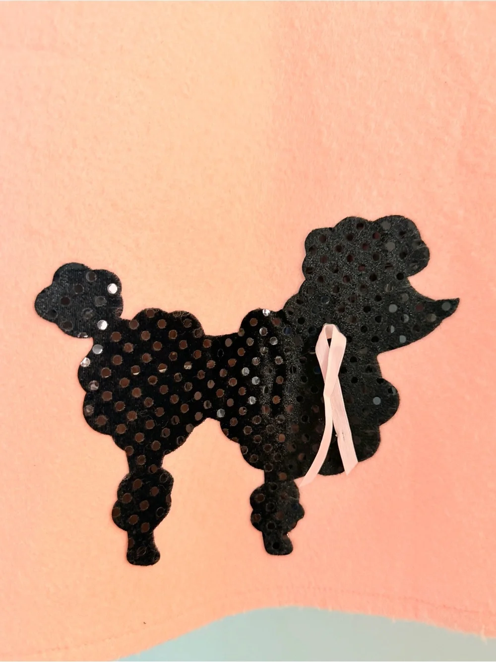 Girls Striped Black & White Top with Pink Skirt Poodle Dress